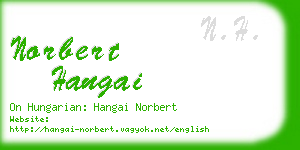 norbert hangai business card